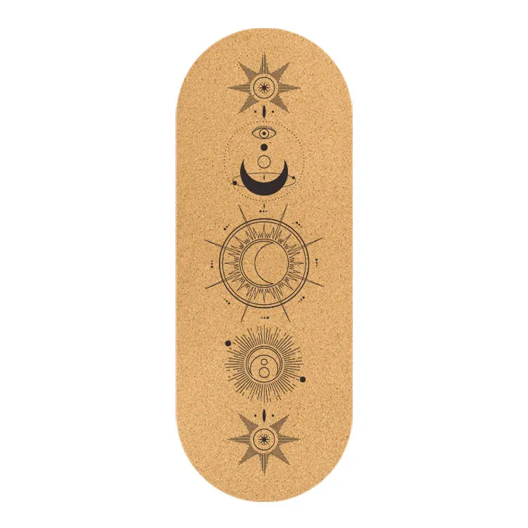 wholesale kids material 8mm tpe oval customized screen printing logo printed kids panda cork non slip yoga mat