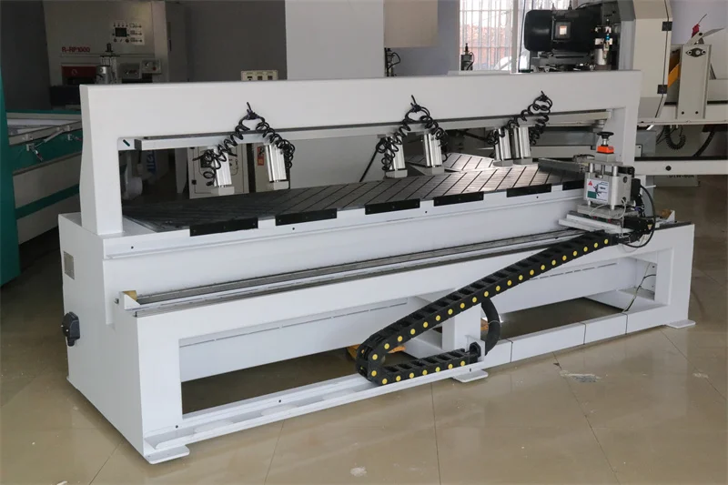 two spindle servo motor laser cnc cabiner door drilling woodworking side hole machine