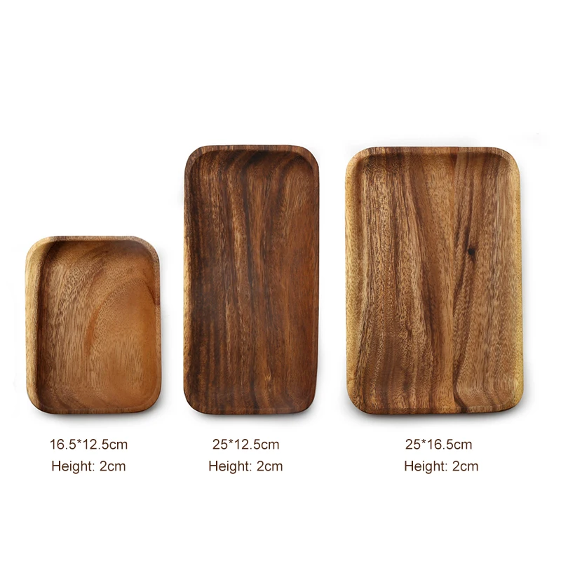 Деревянные сервировочные подносы из акации, поднос для торта, десертный поднос для украшения стола на свадьбу, день рождения