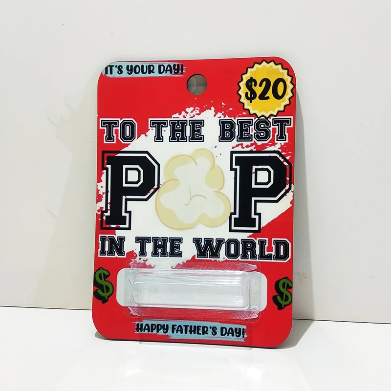 Sublimation MDF money card Custom printing POP card wooden cash card