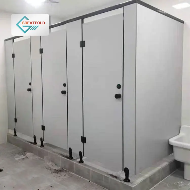 Compact board toilet cubicles WC partitions system commercial restroom stall partition