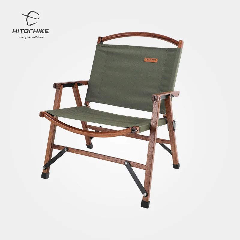 Hitorhike уличный гламурный портативный Пепельный деревянный складной стул Кемпинг деревянный стул с подлокотником