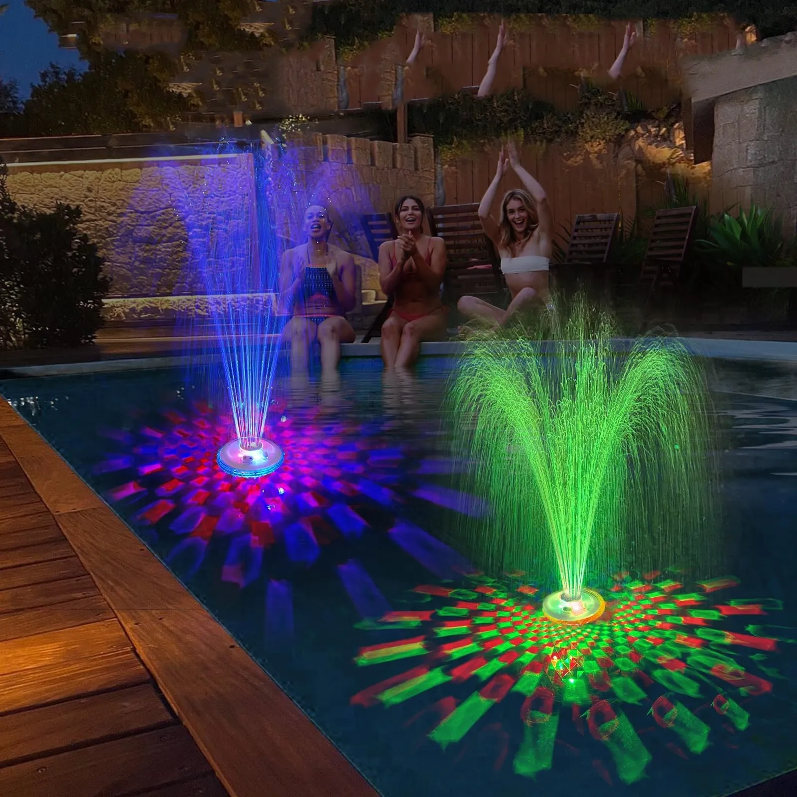 Cotway OEM ODM светодиодный RGB красочный свет плавающий открытый красивый бассейн фонтан насадка