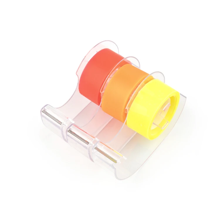 Hot-selling 3 rolls colors snail shape mini stationery tape dispenser