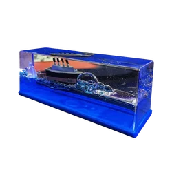 Tik Tok Acrylic Iceberg Boat Floating Cruise Ship Fluid Drift Bottle Decompression Decorative Ornament