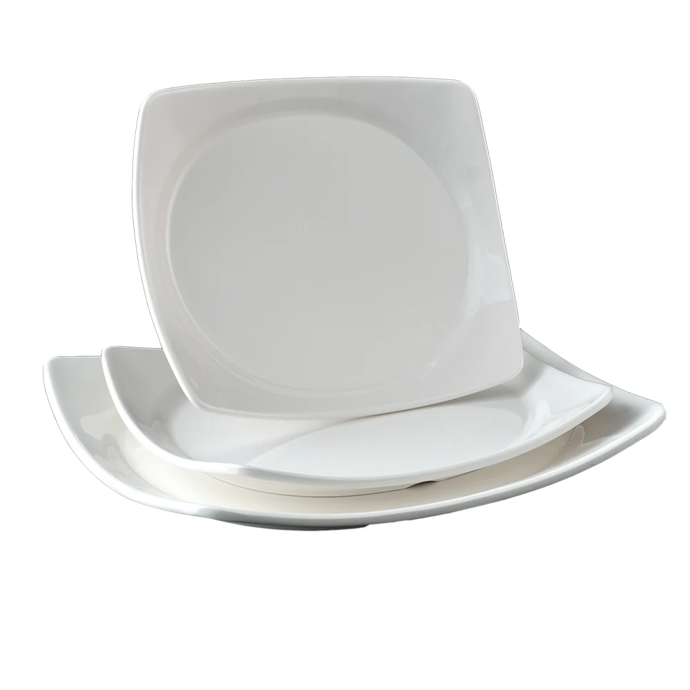 
Manufacturer Wholesale Hotel Dinnerware White Melamine Rectangular Plates 