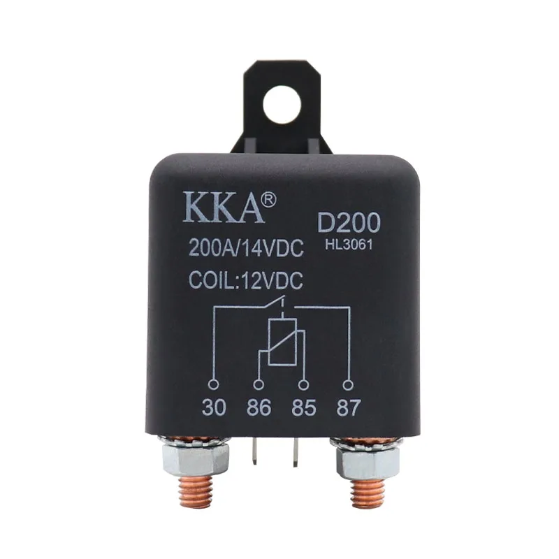 KKA-D200 200A автомобильное реле 12V 2,4 W, сверхмощный автомобильный реле стартера для автомобилей Грузовик лодочный мотор мощность включение/выключение с одной кнопкой подогрева