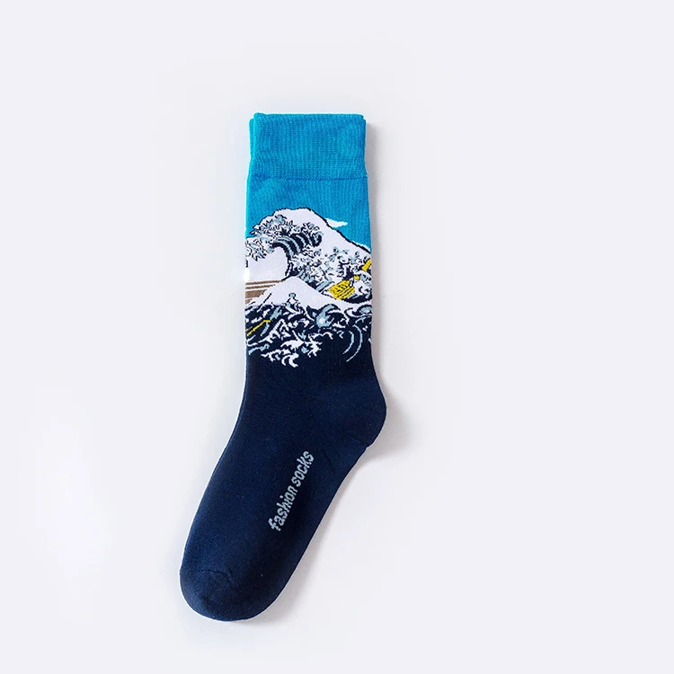 Hip-hop street socks oil painting figure breathable socks