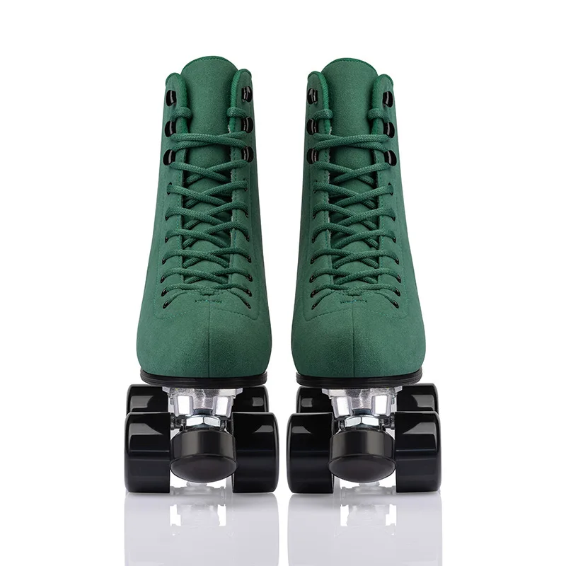 Rental Adult Breathable  PU Wheel Double Row Quad Roller Fashion Skates
