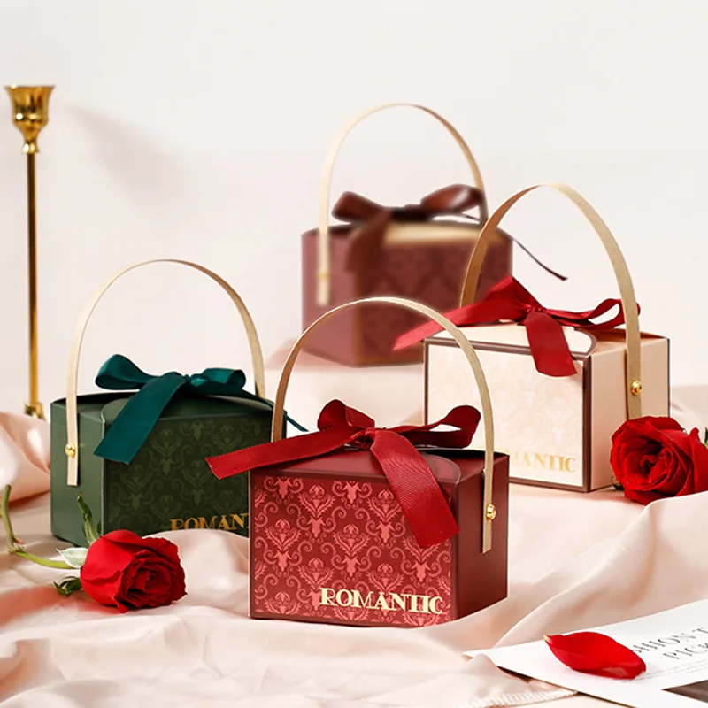 Gold Stamping Portable Sugar Box European Gift Candy Packaging Box