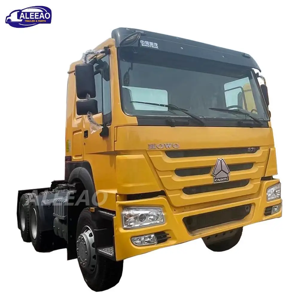 HOWO Used 6X4 371HP Euro2 Tractor 10 Wheels Truck Head HW76 Cab Truck Tractor For Sale