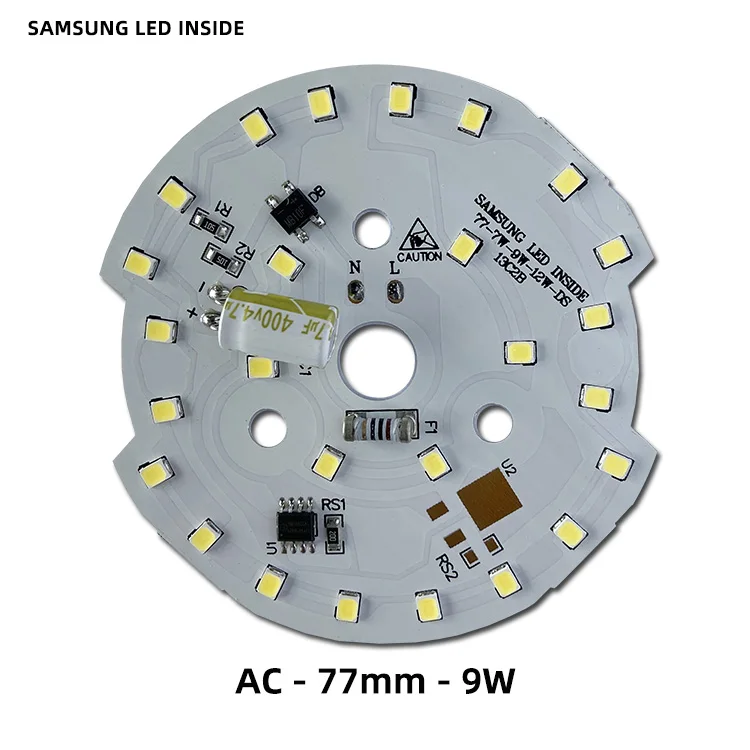 Плата для светодиодной лампы 2835SMD интегрированная плата привода ИС высокого напряжения 220 В переменного тока 9 Вт модуль алюминиевая печатного монтажа источник