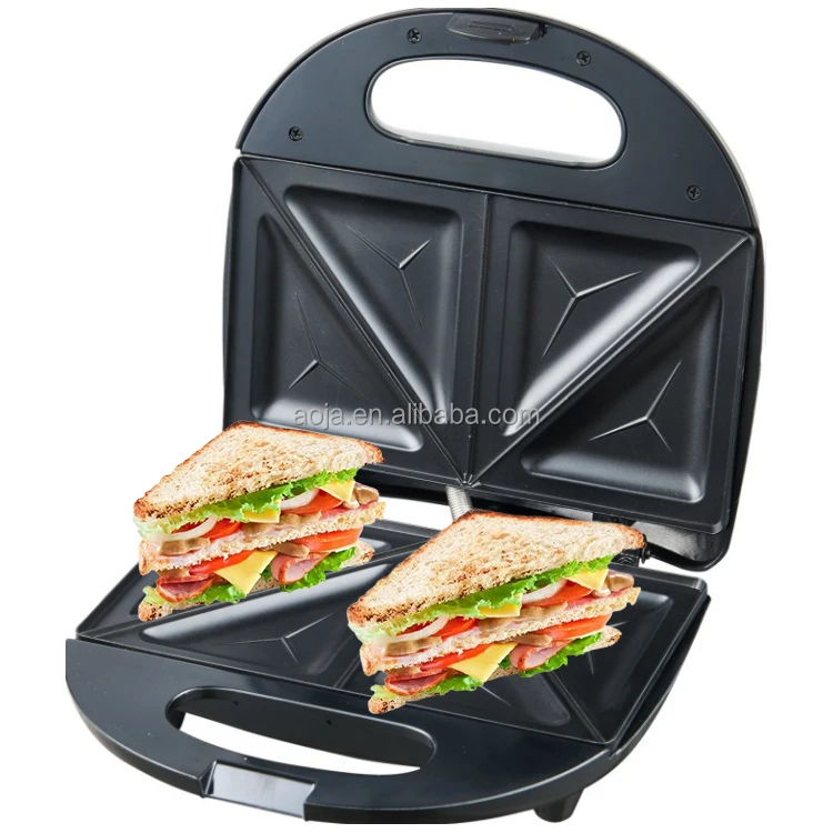 AOJA 2 slice electric sandwich waffle maker detachable donut pancake maker BBQ Grill non-stick coating Kitchen Cooking Appliance