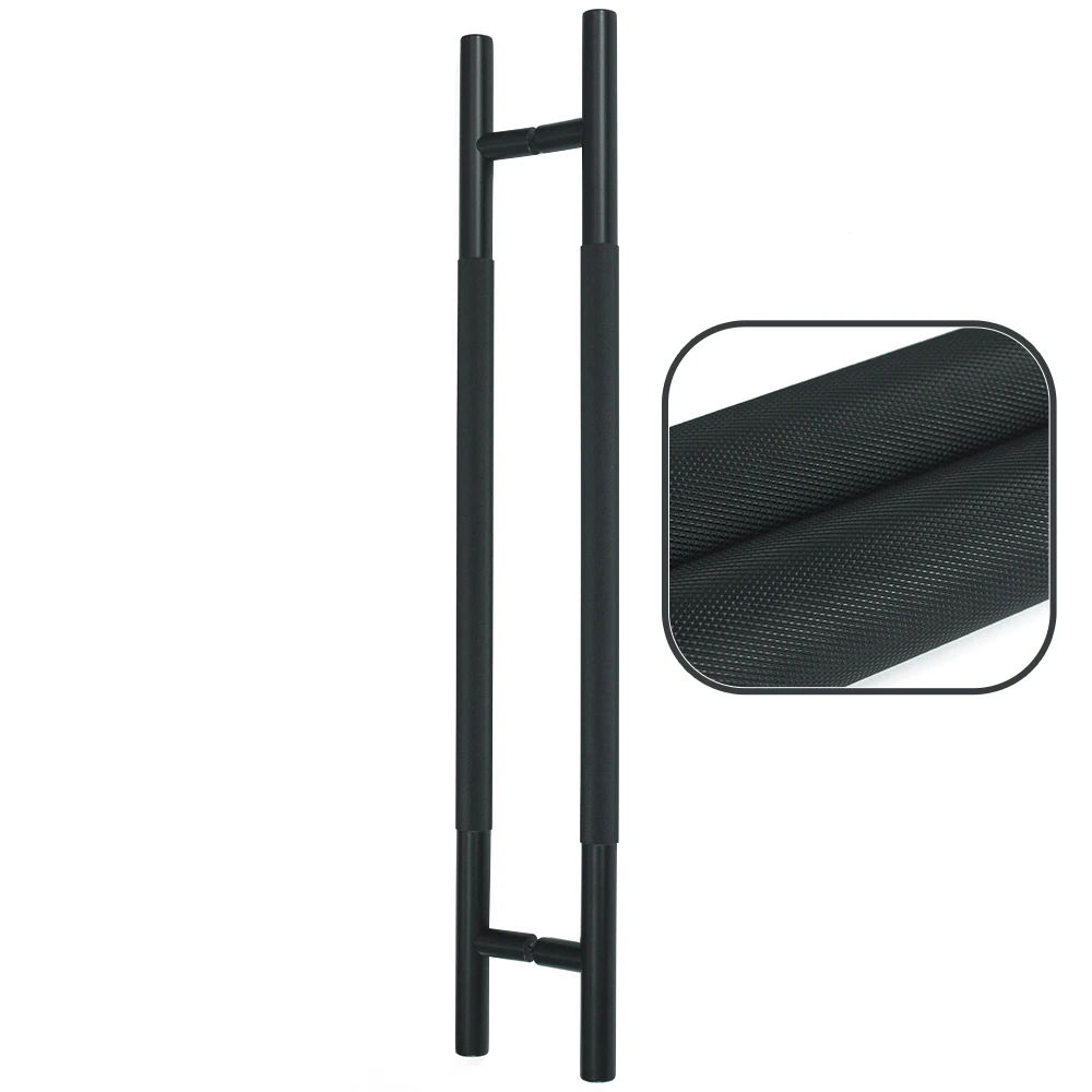 Black Knurled Pull Handle Popular Glass Door Customized Size High Quality Australia Black Knurled Pull Handle For Glass Door