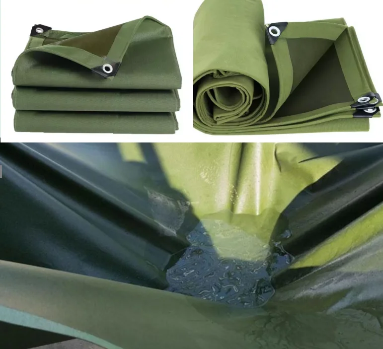 Heavy-Duty Waterproof Yarn-Dyed Cotton Canvas Truck Cover Windproof and Metallic Knitted for Unmatched Durability Protection