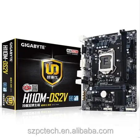 Оригинальный товар GIGABYTE H110M-DS2V Материнская плата Intel H110/LGA1151 M-ATX материнская плата