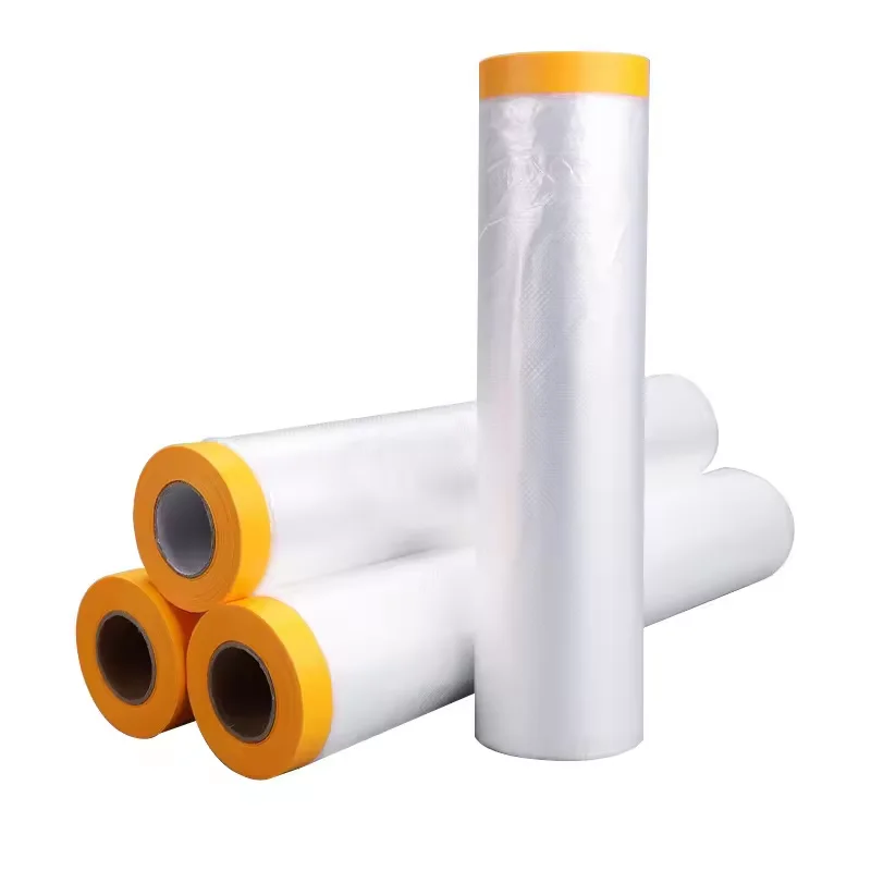 EONBON Automotive Masking Film Roll For Car Surface Plastic Covering Painters Pre-taped Protective Car Masking Film Tape