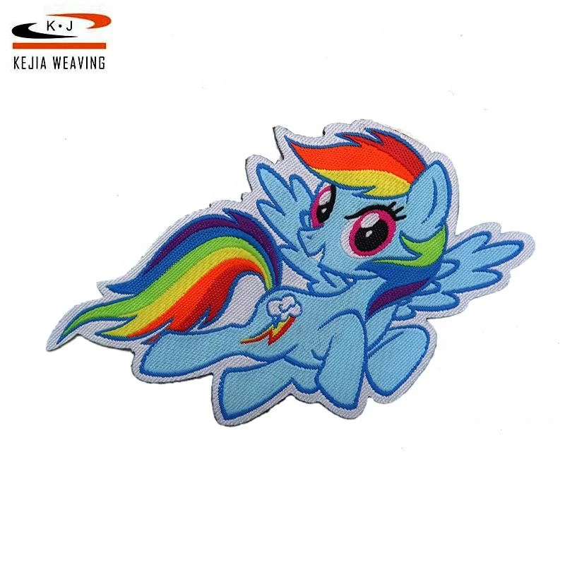 Factory  High Ranking OEM Custom Designs Woven Patch Peach for Sublimation