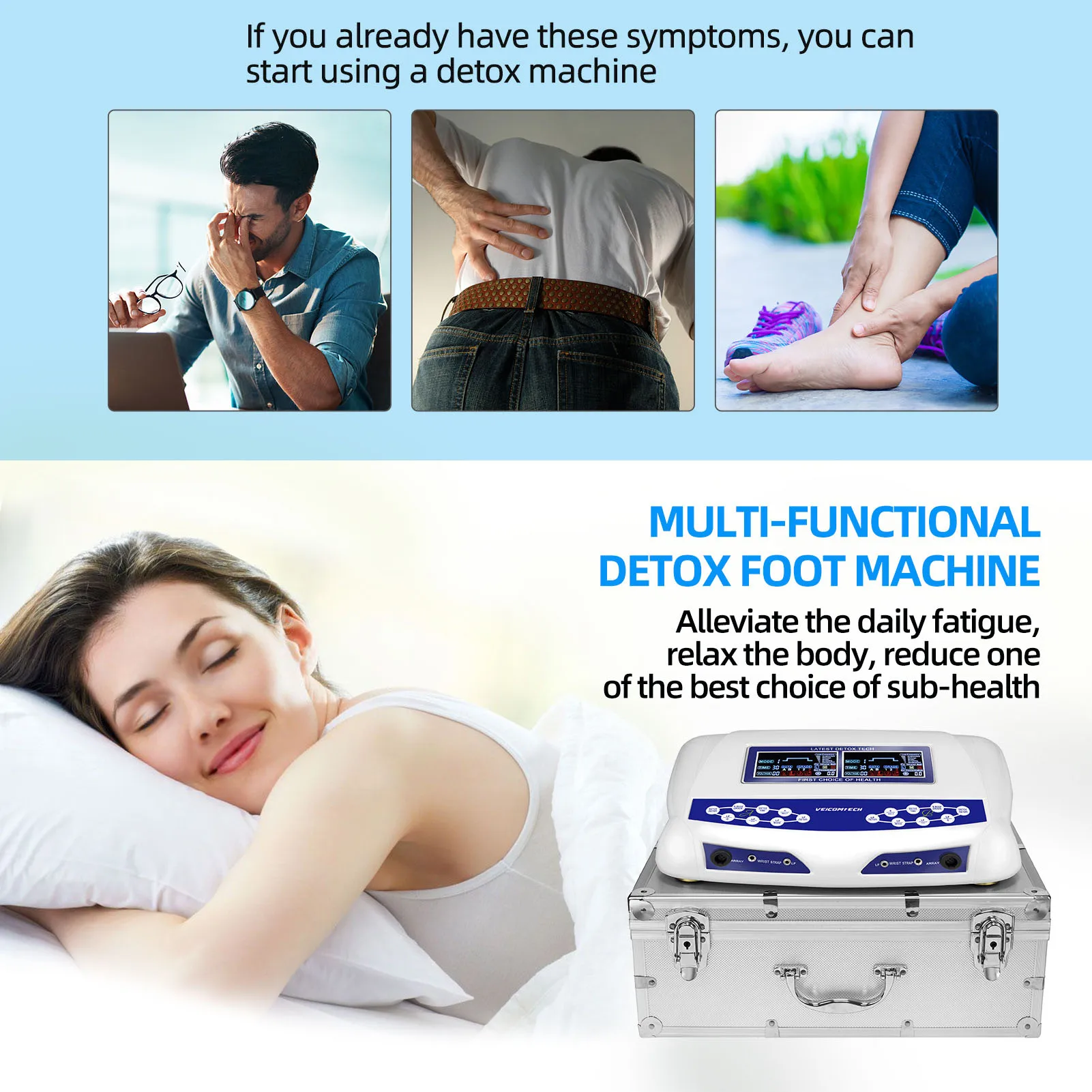 Detox machine foot spa ion cleanse Double health foot therapy regimen hydrotherapy instrument foot massage machine