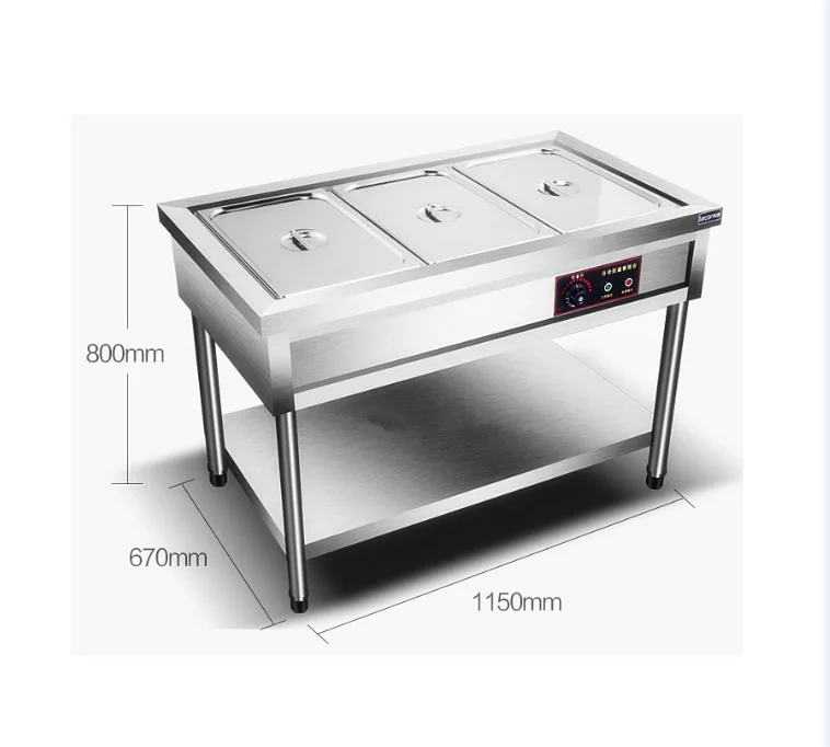 Table Counter Top Stainless Steel Commercial Electric Buffet Hot Soup Food Warmer Bain Marie for sale