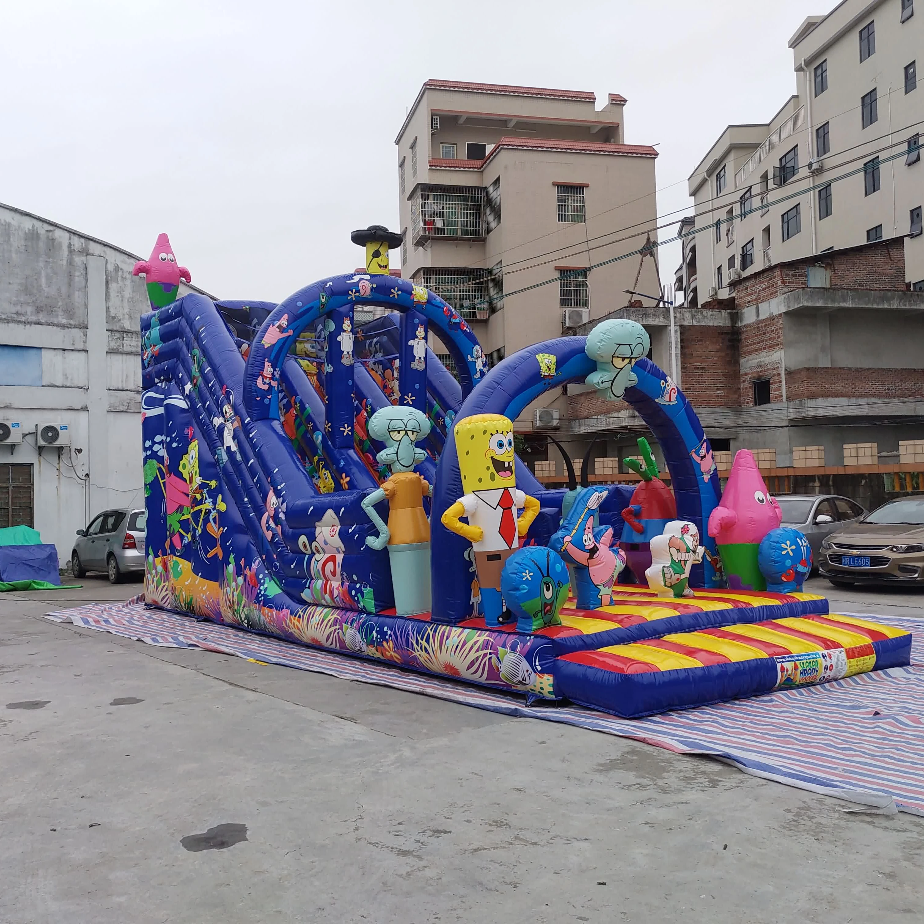 Inflatable Famous Bob Sponge bouncy Slide for Kids inflatable jumper for kids inflatable bouncer climbing combo tobogan