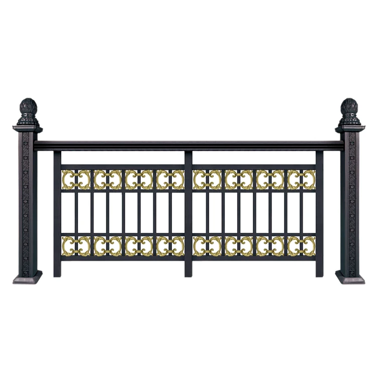 Cheap Aluminium Fence Balcony Railings Customized Design Simple Grill Fence for Villa