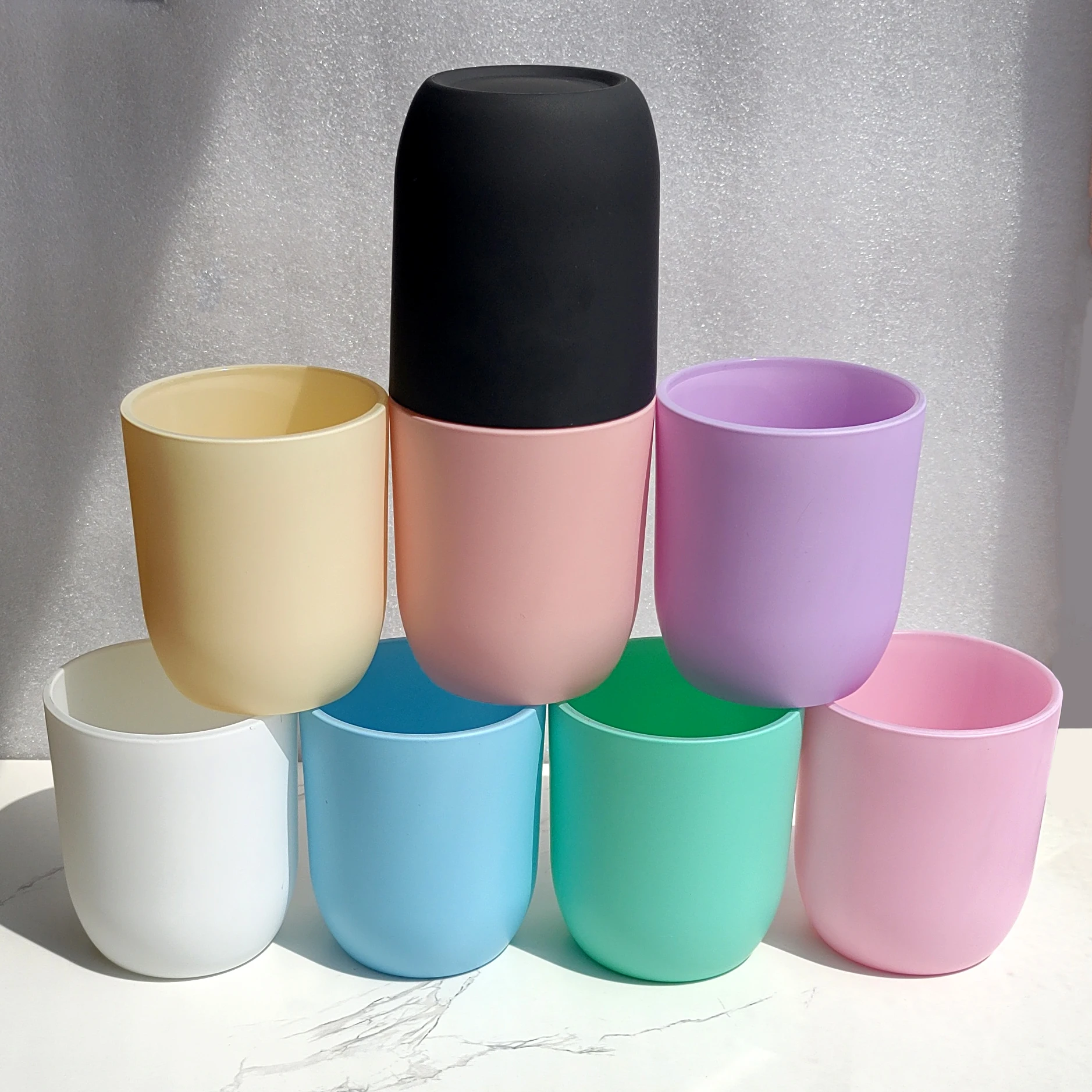 8 oz 10 oz 14 oz Round candle container large candle jars 380 520 ML customized packaging box Candle vessels with lids