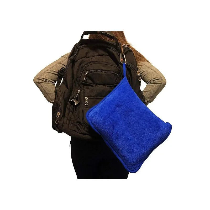 2-in-1 Foldable Flannel Travel Blanket Multifunctional Office and Airplane Bag Wearable Blanket for Comfortable Travel