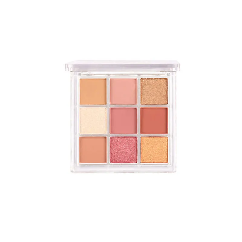 New transparent seven-color eyeshadow palette earthy pearly matte makeup eyeshadow for beginners