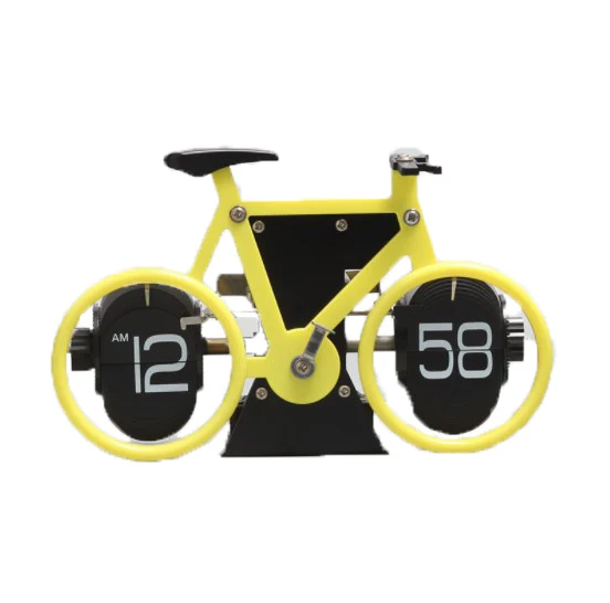 High-end quality creative bicycle flip clock home art boutique clock