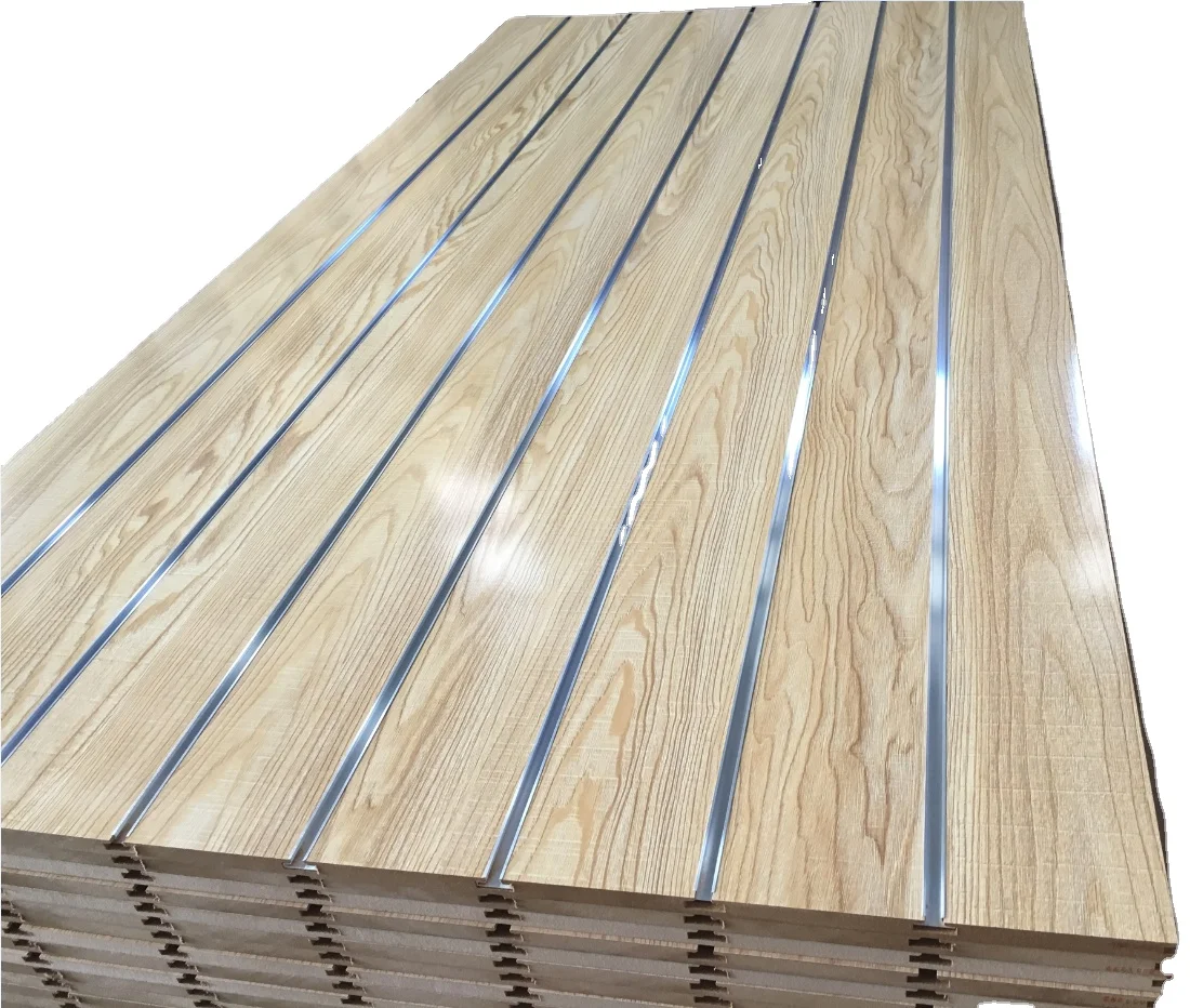 Foshan Factory Commercial Slat Wall MDF Board  For Supermarket Shelf Display