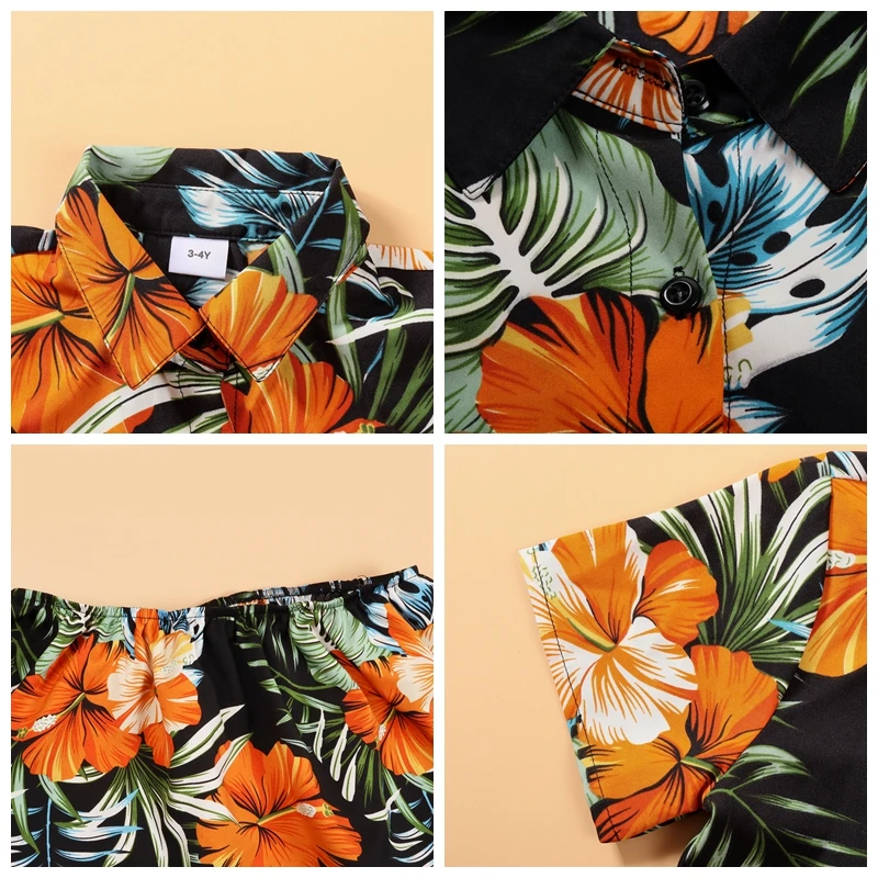 Mommy And Me Dresses Father And Son Shirts Clothes Set Summer Beach Family Matching Outfits