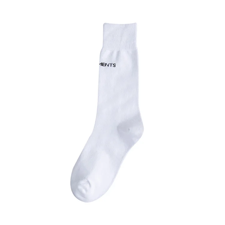 Лидер продаж, осенне-зимние однотонные модные носки с принтом букв, женские чулки в уличном стиле