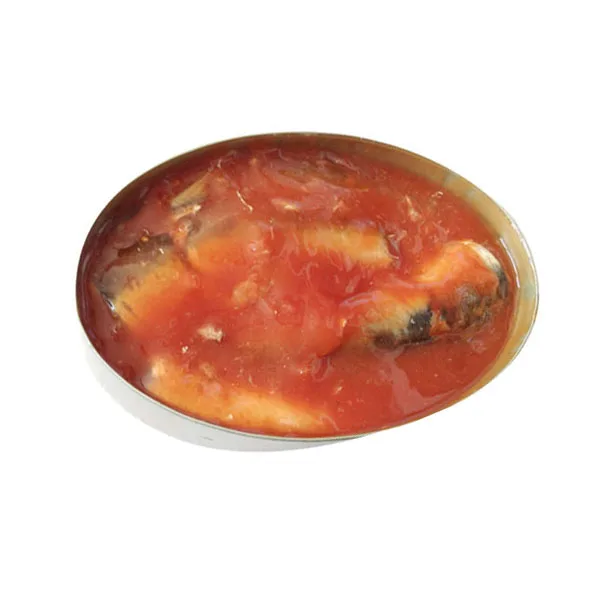 Овальная банка сардины в томатном соусе