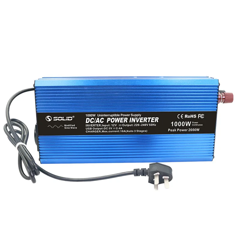 
Stand-by 24 Volt Modified Sine Wave Power Inverter With Battery Charger 12V 1KVA 1000W Battery Charger Inverter Home UPS 