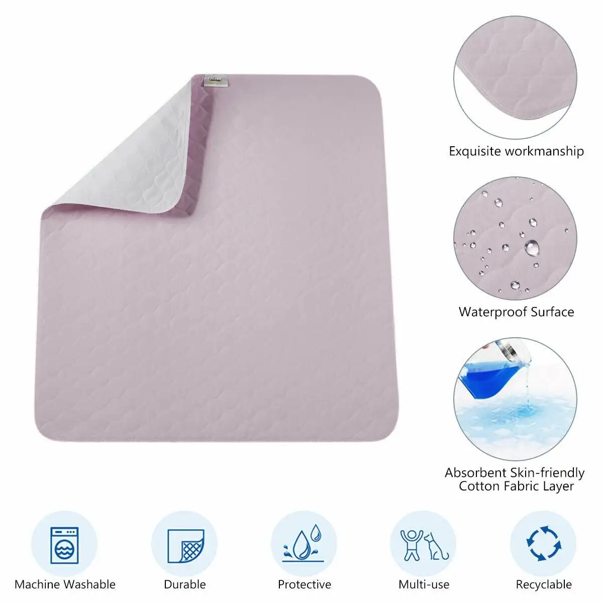 Wholesale Incontinence Reusable Diapers Environmental Adult Pee Pad Absorbent Pad