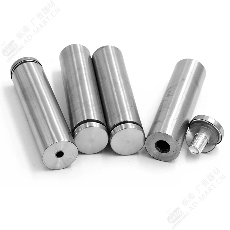 Stainless Steel Wall Glass mirror sign advertising Mounting Holder standoff screw Nail for Hanging Acrylic Picture Frame