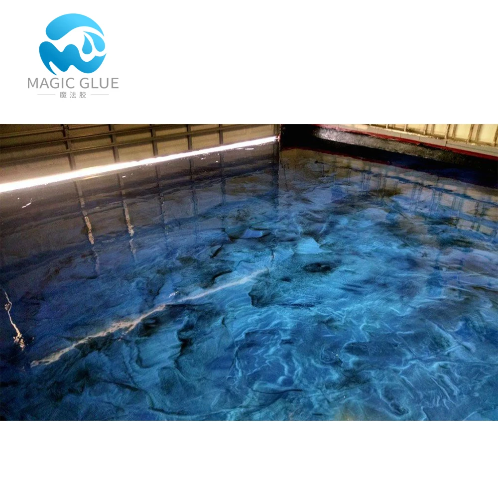 Two componcent metallic colors epoxy floor