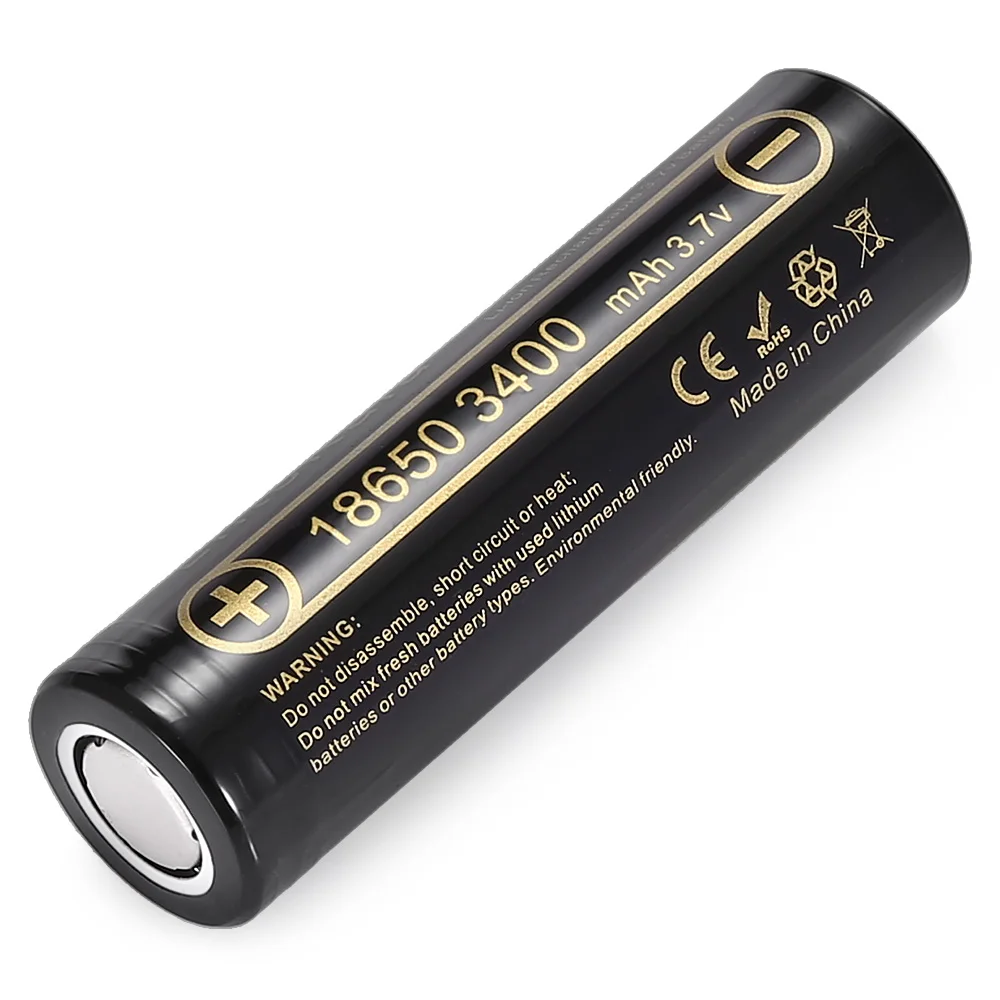 
LiitoKala Lii-34A 100% New Original NCR18650B 3.7v 3400 mah 18650 Lithium Rechargeable Battery For Flashlight batteries 
