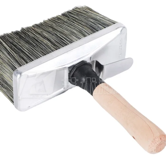 B-4 artist brush wall painting artist hand tool wood handle bristle nylon mix paint roller brushes