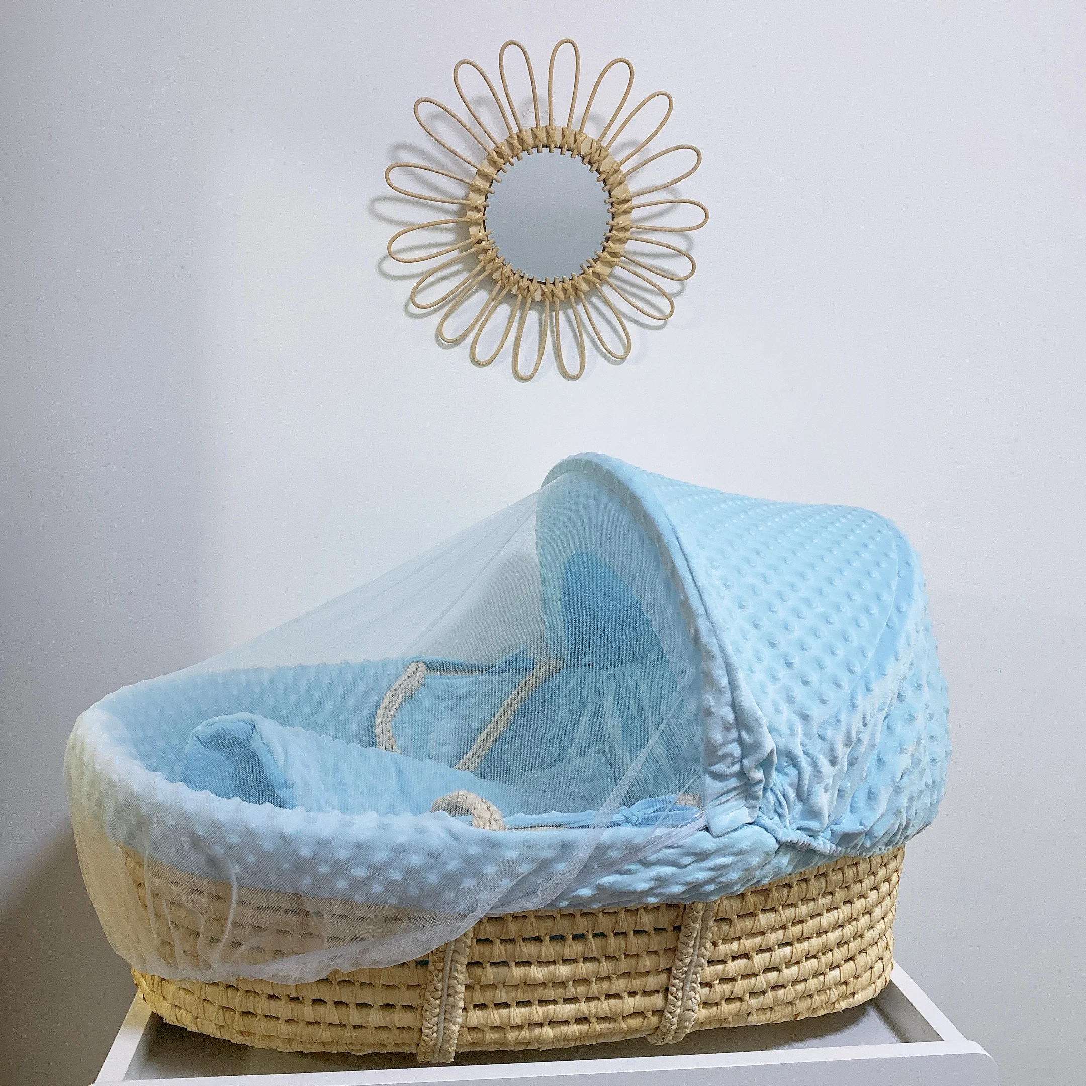 China manufacture handmade african  baby moses basket liner  moses basket bedding set moses basket cover