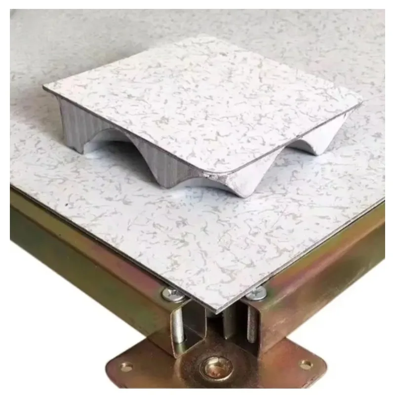 Calcium Sulfate Anti-Static Flooring 600x600mm Raised Commercial Floor Panel with Hollow Design pvc floor