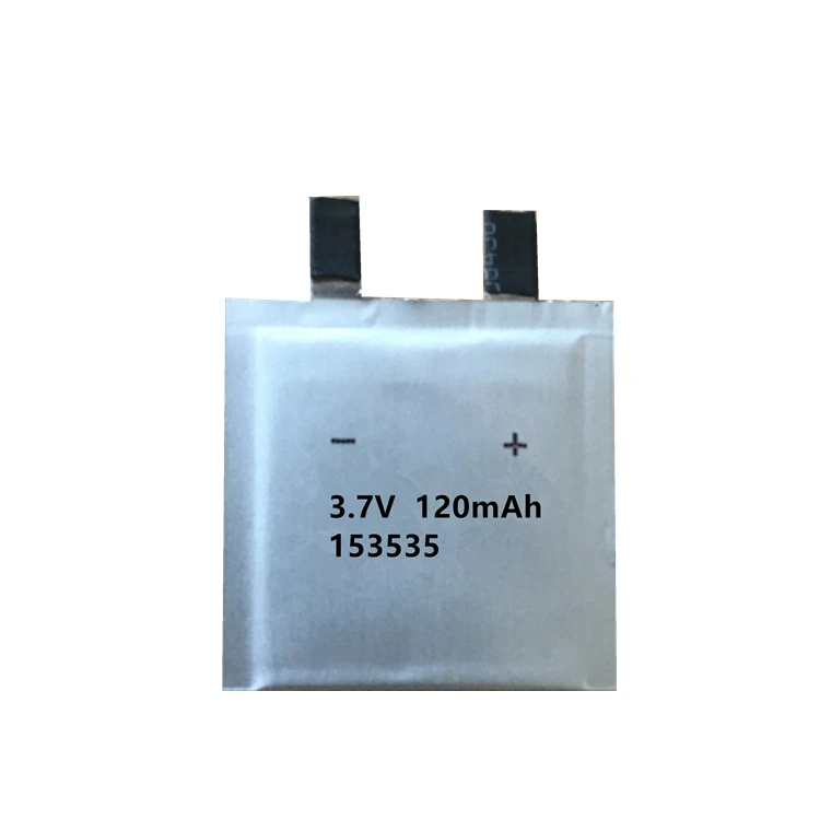 Тонкая батарея 153535, тонкая батарея 3,7 в, перезаряжаемая батарея 120 m Ah, толщина 1,55 мм