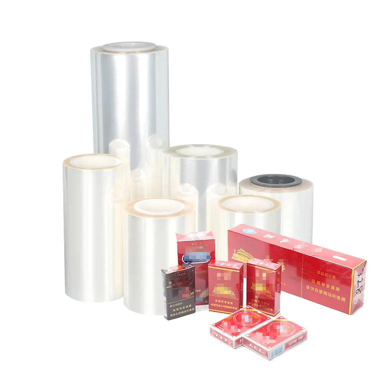 Roll Bopp Film Cellophane For Cigarette Box Perfume Box Plain Film For Bopp