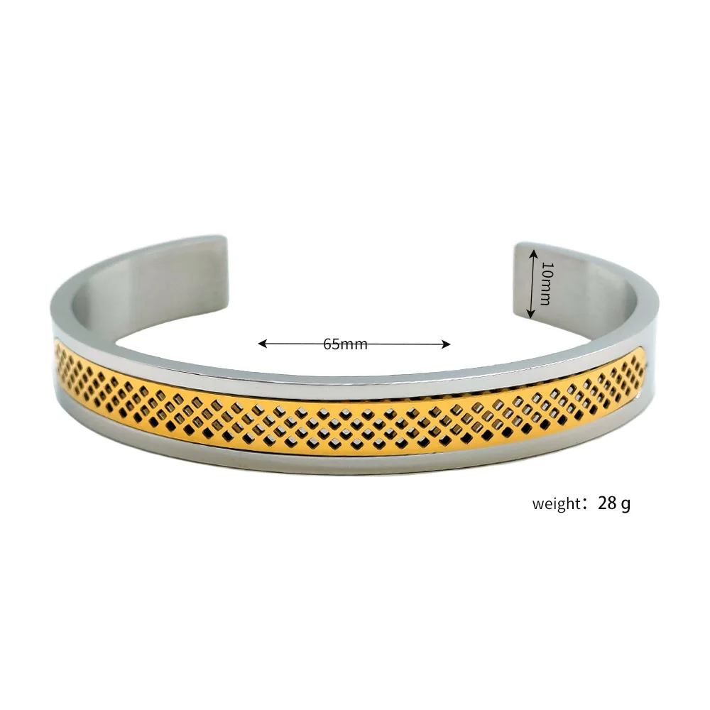 New Punk Jewelry Geometry Chain Link Bangles Stainless Steel Black Color Bracelet For Women Men Fashion Bijoux Accessories