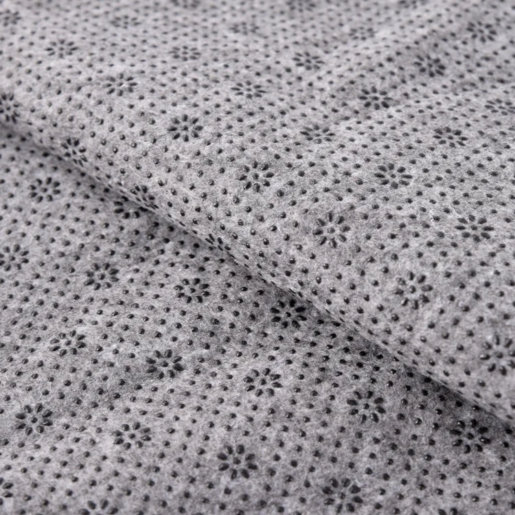 Factory price gray polyester 180g MOQ 1 meters non-woven non-slip fabric for sofa cover