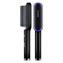 KSKIN professional led display electric fast heating hot dryer brush hair straightener comb