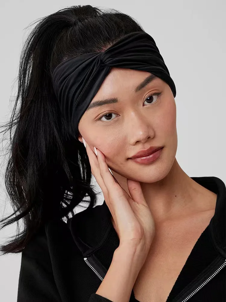 A104yoga headband Bow Hair accessories Female sweat absorption fitness exercise headband sweat absorption non-slip widening