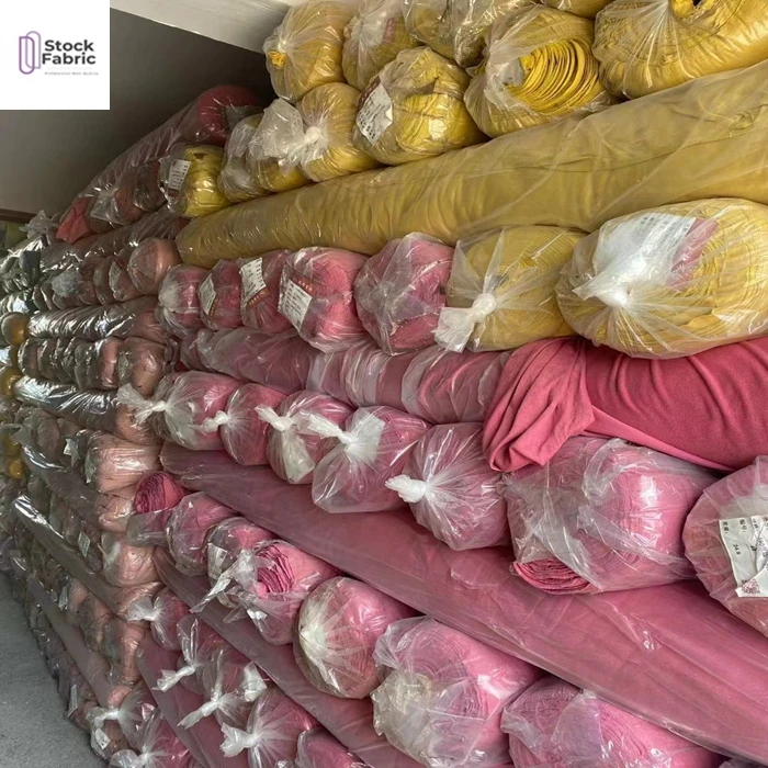 Hot selling knitted CVC french terry batch solid stocklot fabric in Shaoxing textile in China