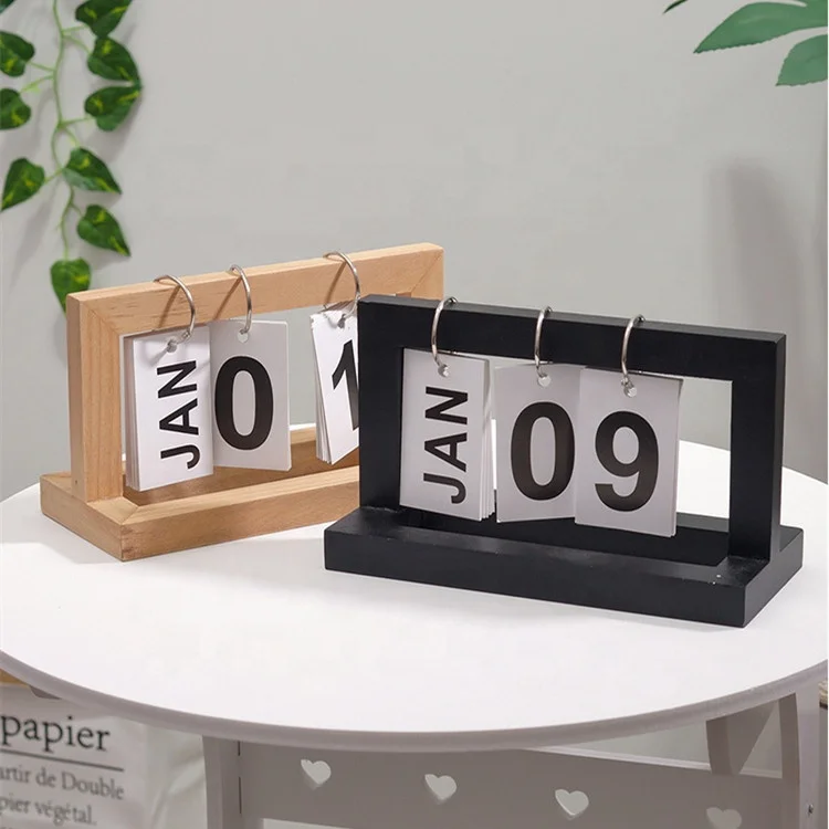 Wooden Calendar Decor Wooden Desk Calendar Rack Wood Advent Calendars